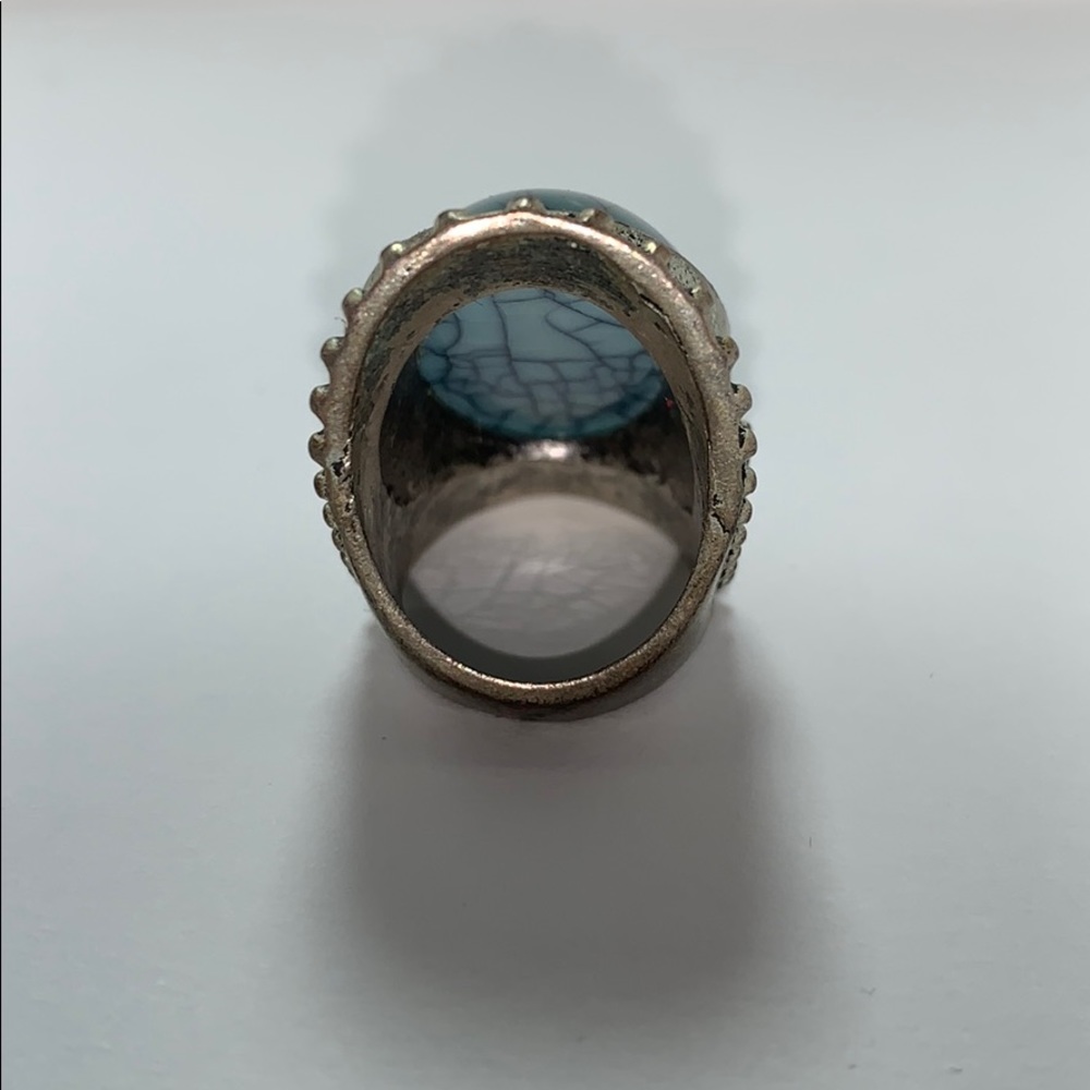 Turquoise Metal Ring - Picture 3 of 6